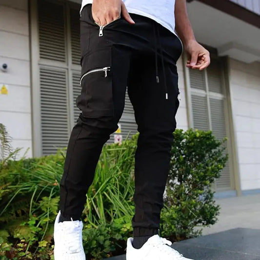 Men's Multi-Pocket Zipper Trousers
