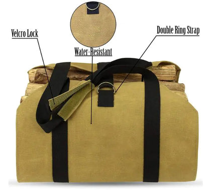Outdoor Firewood Tote Bag