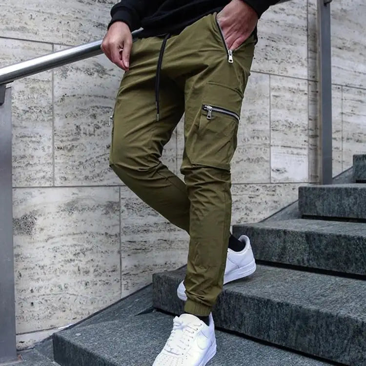 Men's Multi-Pocket Zipper Trousers