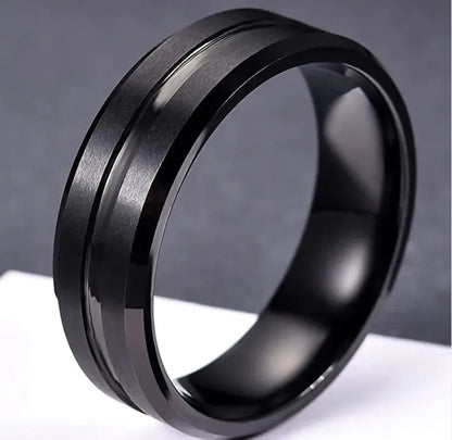 Modern Men's Black  Ring